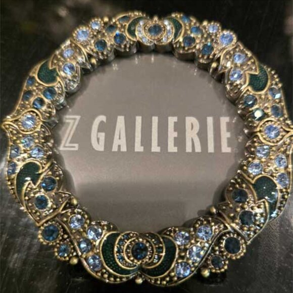 Z Gallerie Enameled with Rhinestones Frame Set (2) NEW 3" x 3" - Picture 2 of 8